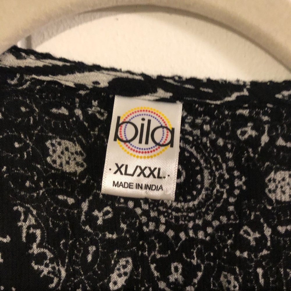 Bila Black and White Printed Kimono Wrap XL/XXL - Picture 3 of 7